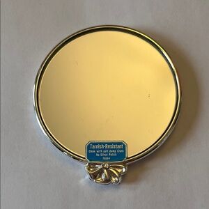 Vintage Oneida Ropes and Bows silverplate compact vanity mirror